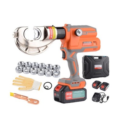 Electric Hydraulic Crimping Tool, 12 Ton Battery Lug Crimping Tool with Smart...