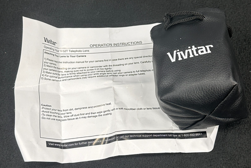 Vivitar 2.2x Professional 52mm Telephoto Lens HD4 Optics Universal Fit - Picture 6 of 10