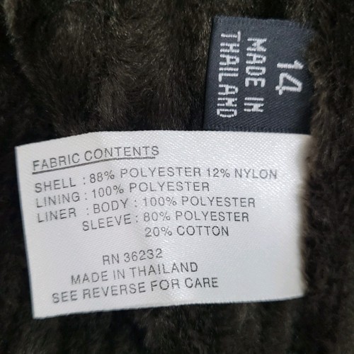Gallery Khaki Brown Removable Faux Fur Hood Liner Zip Button Long Trench Coat 14 - Picture 4 of 18