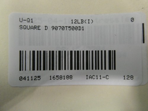 Square D 9070T500D1 Voltage Transformer 240/480v-ac 120v-ac 500va - Picture 5 of 5