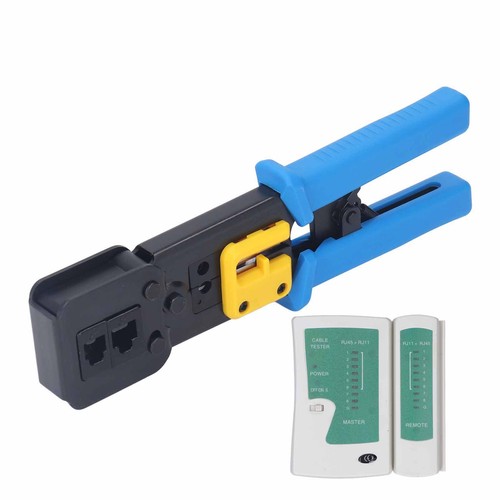 RJ45 Crimp Tool Kit 6P 8P Pass Through Crimper With 50Pcs Connectors 50Pcs - Afbeelding 15 van 24