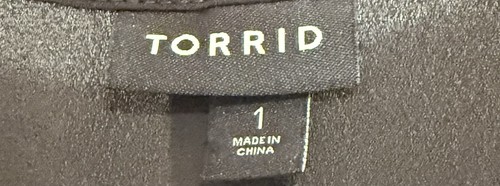 Torrid 1X Black Sheer Chiffon Georgette Blouse Short Sleeve Layered V-Neck Top - Picture 3 of 9