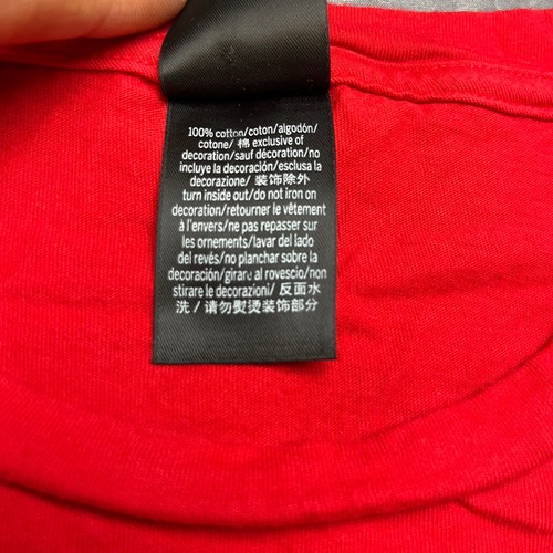 PINK Victoria's Secret T-Shirt Top Dog Graphic Red Women's Medium Kinder Planet - Picture 7 of 9