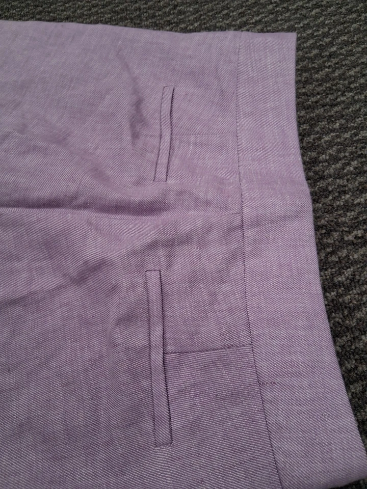 Pantalones J CREW Mezcla de Lino en Huerto Lila Púrpura Talla 2 Foto 3 de 4
