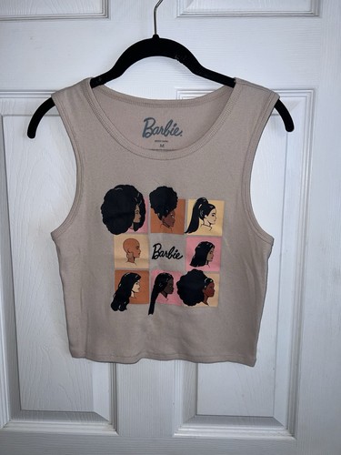 BARBIE Womens Graphic Shades of Barbie Ribbed Cropped Tank Top Sz M - Bild 4 von 6