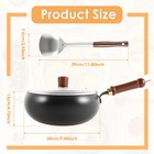 Non Stick Iron Pan Iron Frying Pan With Glass Lid and Shovel for BrfRW