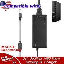 90W Power Supply AC Adapter Cord Charger For Dell OptiPlex 7080 Micro Desktop PC