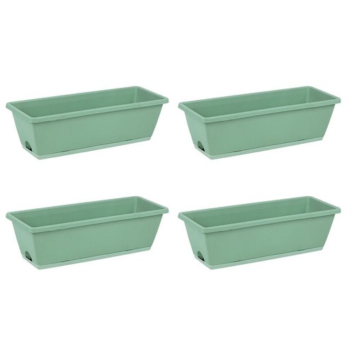 4PCS Rectangular Plastic Window Boxes for Flower and Vegetable Planting - Picture 12 of 31