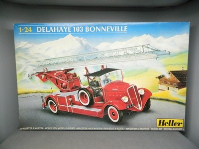 1/24 G Scale Kit Heller No. 80780 DELAHAYE 103 BONNEVILLE LADDER FIRE ENGINE New