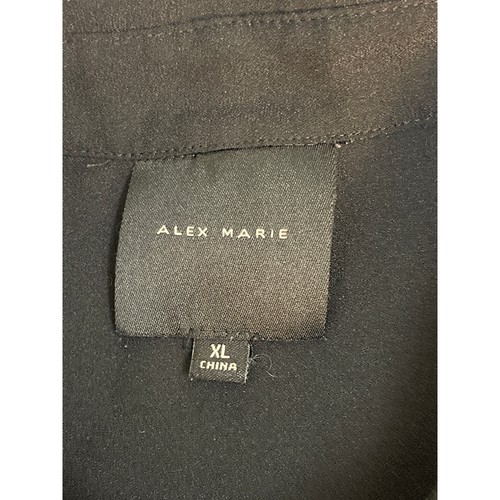 Alex Marie Women’s Long Sleeve Button Up Blouse Color Black Size XL - Picture 3 of 8