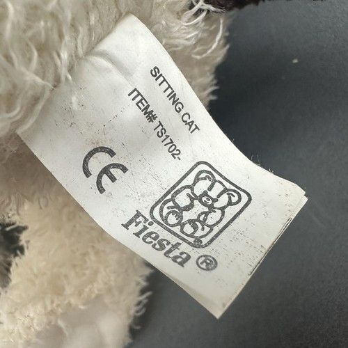 NWT! Fiesta Plush Off White Cream with Brown Points Sitting Cat Siamese? - Picture 9 of 11