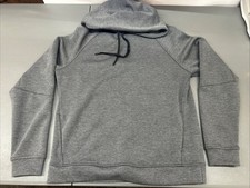 Kenneth Cole Womens M Active Fleece Hoodie Soft Wicking Stretch Gray