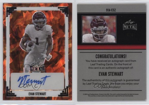 2024 Leaf Metal 1991 Leaf Auto Fire Crystals /4 Evan Stewart #91A-ES2 - Picture 3 of 3