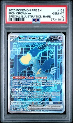 2025 POKEMON PRE EN-PRISMATIC EVOLUTIONS #158 IRON CROWN EX PSA 10