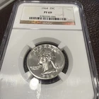 1964 25c Washington Proof Silver Quarter Dollar NGC PF69