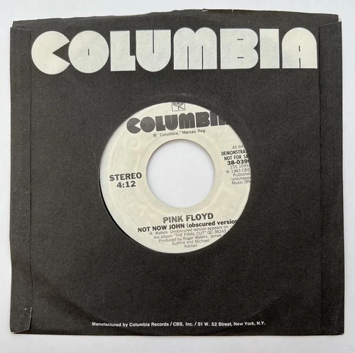 PINK FLOYD "Not Now John" 45 - Columbia PROMO VG++