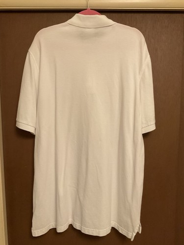 Polo 346 Brooks Brothers para hombre BLANCO SS, logotipo DORADO, talla XL - Imagen 4 de 4