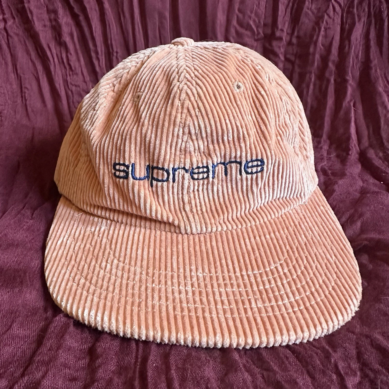 Logo compact velours côtelé Supreme 6 panneaux