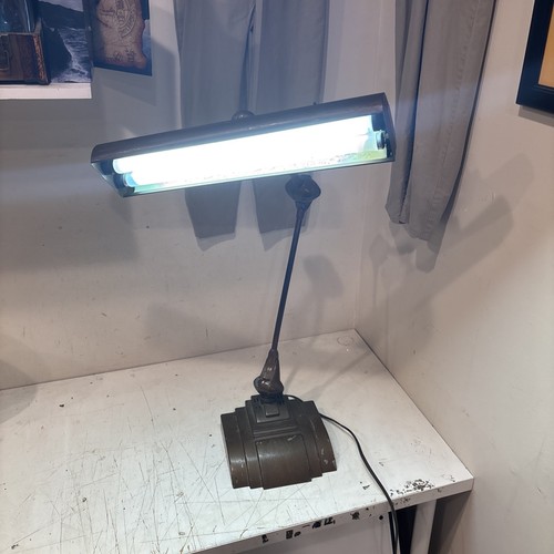Flexo by Art Industries Chicago Vintage Articulatin Desk Lamp Brown MCM - Picture 10 of 13