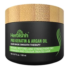 Herbishh Argan Hair Mask-Deep Conditioning & Hydration For Healthier Looking Hai
