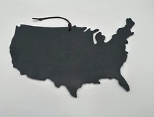 USA Black Slate Cheese/Meat Board Serving Tray/Cutting Board EUC America