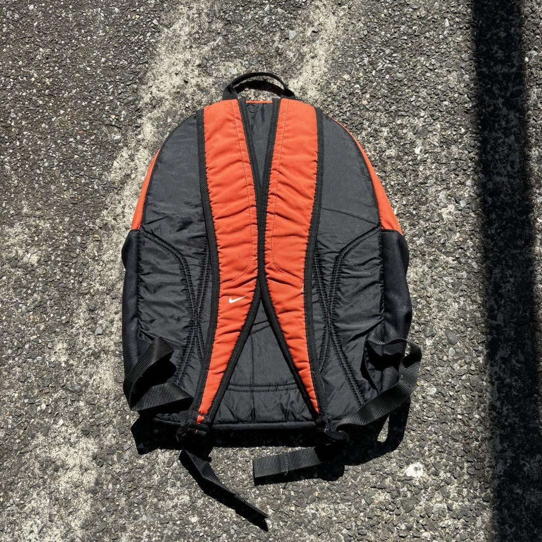 ⚡️90s old Nike backpack Black オールド　ナイキ Vintage Nike Backpack Black Brown Suede Bottom Center Swoosh