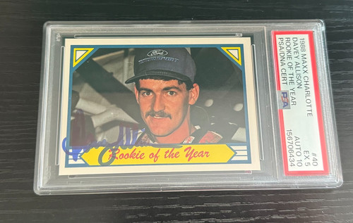 1988 MAXX Charlotte #40 Davey Allison Rookie of the Year Auto PSA 5 Auto 10