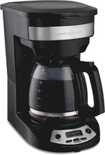 Hamilton Beach 12 Cup Programmable Drip Coffee Maker, Brew Options, Glass Carafe