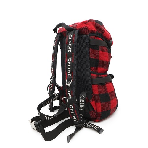 CELINE CELINE Homme by Hedi Slimane Tracking Backpack Canvas Red/Black 197072 - Picture 2 of 16