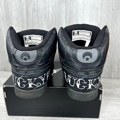 Osiris NYC 83 Lucky 13 schwarz weiß Gr. 13 Totenkopf Skater Y2K Y3K Day of the Dead - Bild 3 von 8