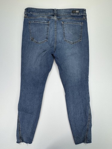 Kut From The Kloth Jeans Womens 12 Blue Connie Ankle Skinny Raw Hem KP1317MA1 - Picture 9 of 15