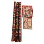 3 Rolls Y2K Vtg Christmas Wrapping Paper 50 sqft Rolls w/ Gift Tags New