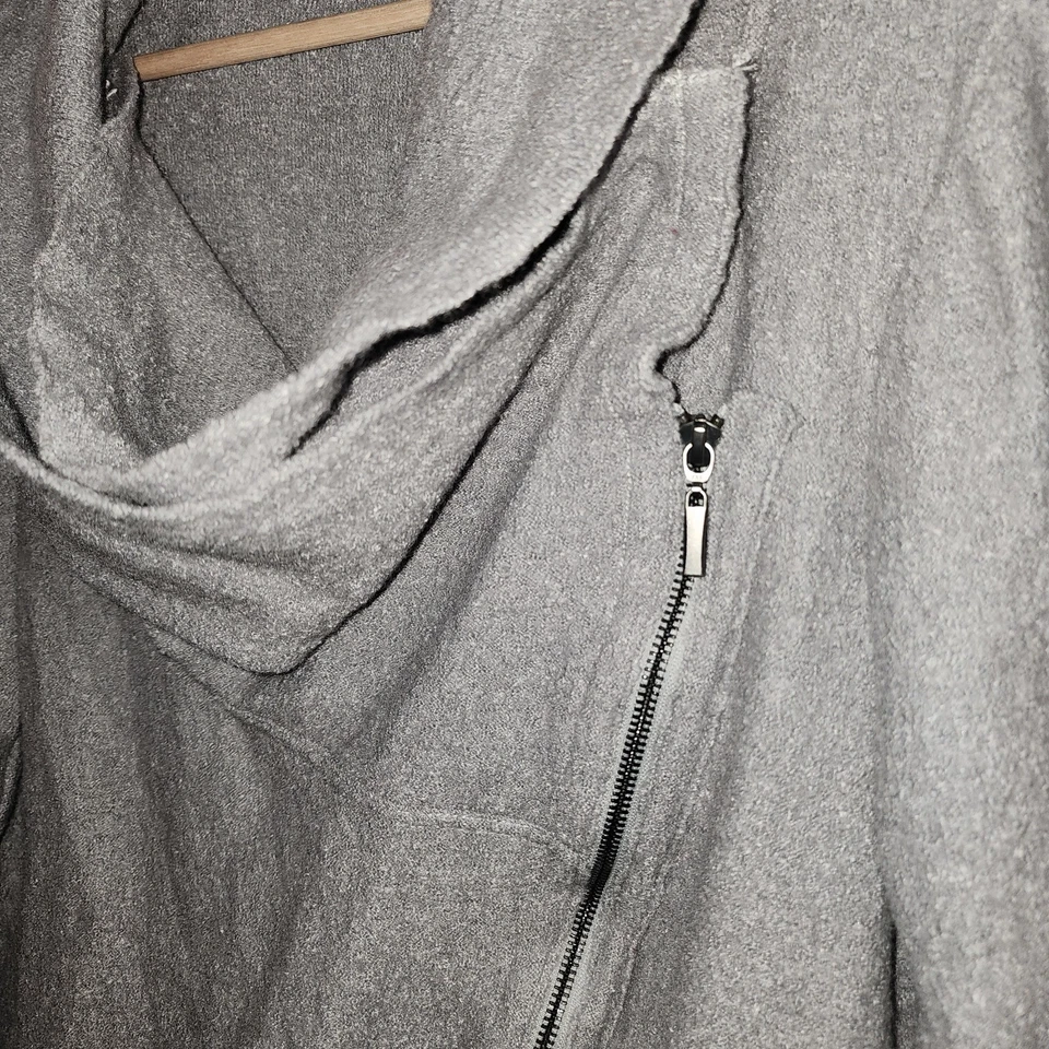 Abrigo STELLA CARAKASI Far & Away Talla M Lana Natural Lux Lagenlook Asimétrico Cremallera Foto 3 de 4