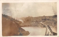 Postcard RPPC Panama Canal Zone Landslide 1915 Posted Paraiso CZ