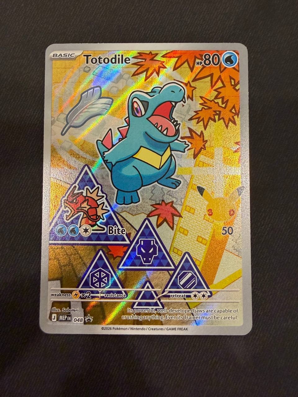 Pokemon Card Totodile 048 Mega Evolution Promo Promo Holo NM