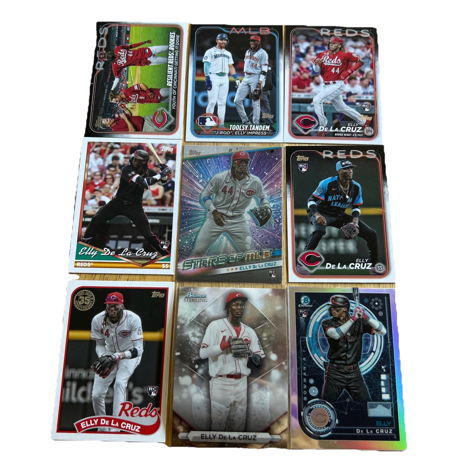 Elly De La Cruz Reds Rookie Lot Of 9 Different Cards Inserts +++