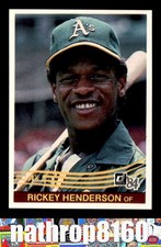 1984 Donruss #54 Rickey Henderson HOF Baseball NM/NM+  Oakland Athletics 12749