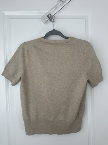 Neu Banana Republic grau braun Baumwolle gemischt Goldknöpfe Pullover Gr. L Damen - Bild 4 von 10