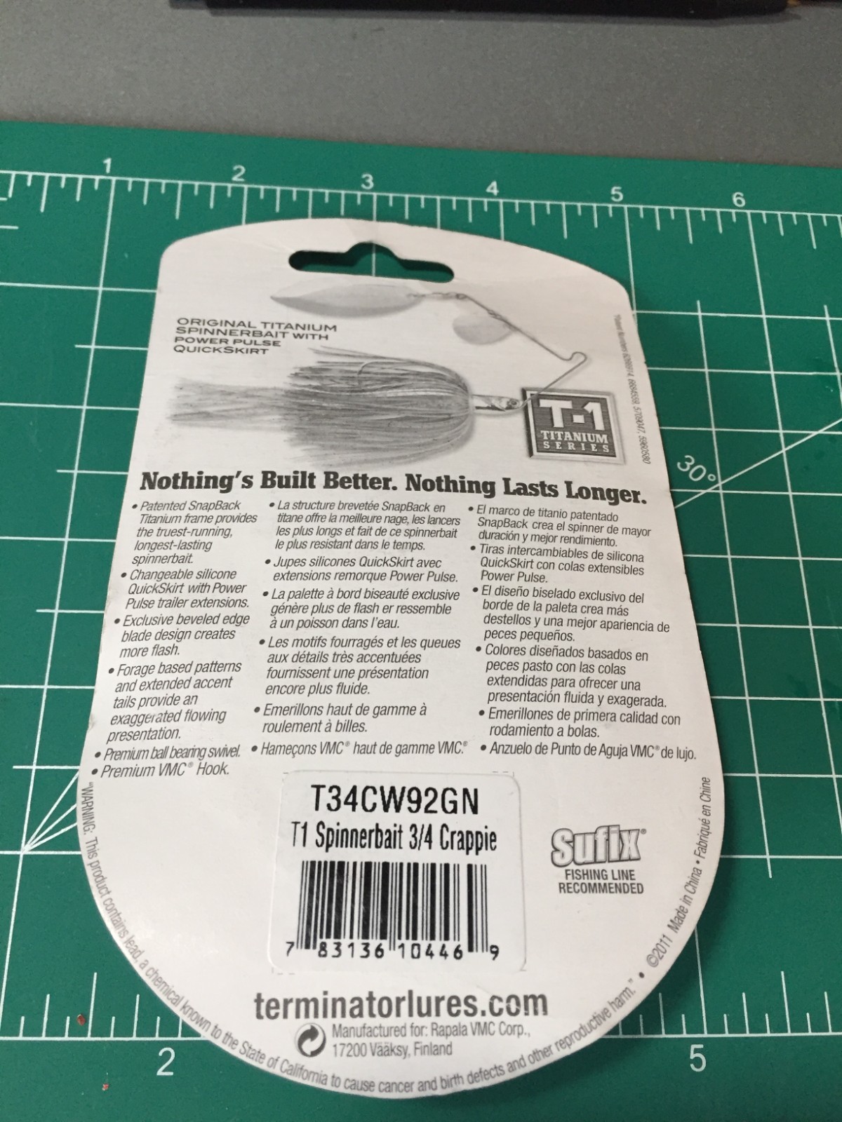 DISCONTINUED TERMINATOR T-1 TITANIUM 3/4OZ. SPINNERBAIT CRAPPIE NIP - Image 2