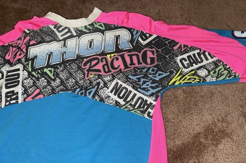 Vintage Thor Velocity Race Motocross Jersey Locals Only Size Medium Rare - Picture 3 of 6