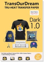 TransOurDream Tru-Iron on Heat Transfer Paper for Dark 20 Sheets,