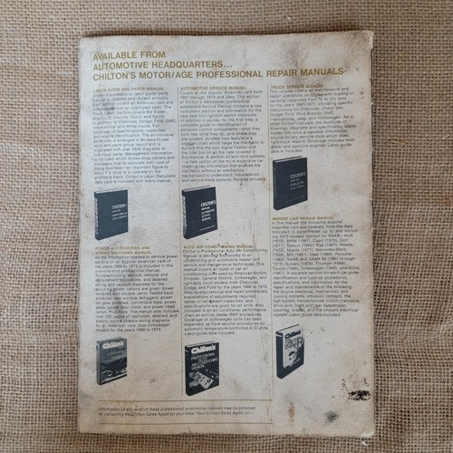 Chilton's Motor/Age Service Handbook 49th Edition - Bild 6 von 7