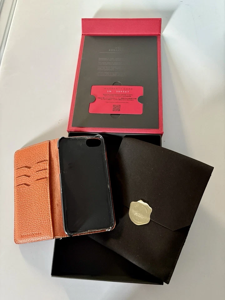 Жженый оранжевый Bonaventura кожи iPhone 8,7,6, 6s SE бумажник кредитной карты чехол - Изображение 3 из 4