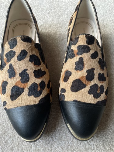 Mocasines de pelo de becerro de cuero con estampado de leopardo animal COLE HAAN Grand Ambition 7,5 B - Imagen 2 de 14