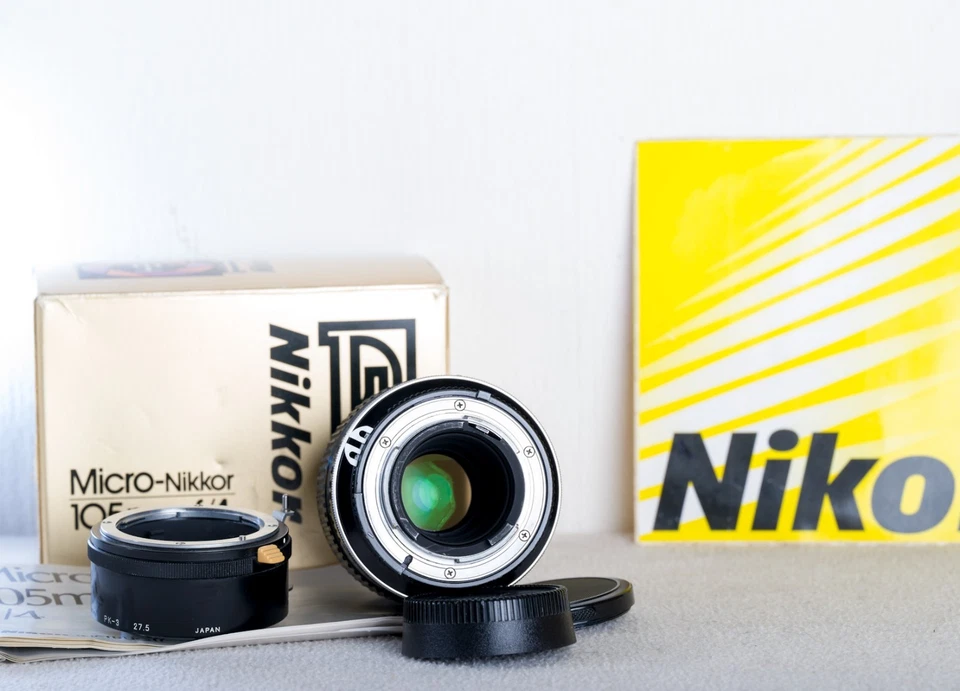 Mint Nikon Nikkor Micro 105mm f/4.0 Ai-version Boxed with PK-3 - Bild 4 von 4