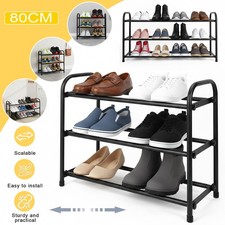 New Retractable 3 Layer Shoe Rack Extendable Shoe Organizer for Hallway Wardrobe