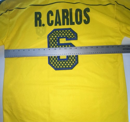 Vintage Brasil Trikot Herren Gr. 2XL R.Carlos #6 Blokecore Grunge Skater Hipster - Bild 7 von 10