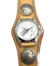 KC's Leather Men's Watch Leather Band Automatic 3cm Dial Used