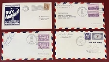 Franklin D. Roosevelt, Set of all 4 Inauguration Covers, 1933, 1937, 1941, 1945