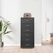Black Vertical File Cabinet, Metal File Cabinet with Lock, Filing Cabinet NEW US